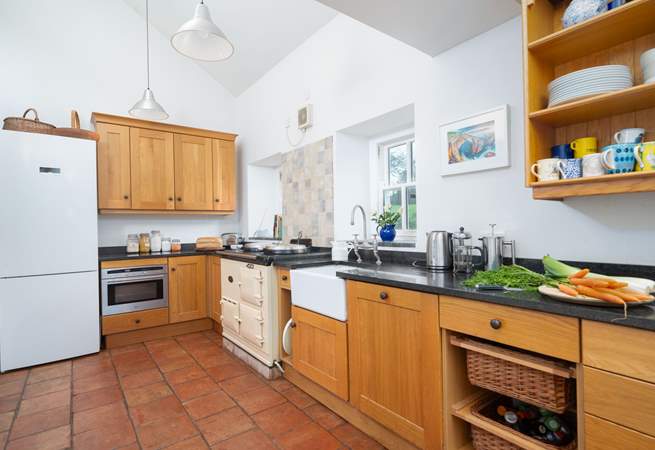 Enjoy cooking in the well-equipped, roomy kitchen. Try the splendid Aga. 