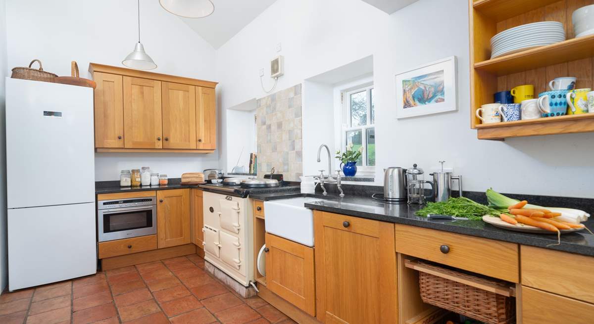 Enjoy cooking in the well-equipped, roomy kitchen. Try the splendid Aga. 