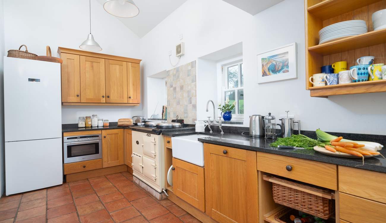 Enjoy cooking in the well-equipped, roomy kitchen. Try the splendid Aga. 