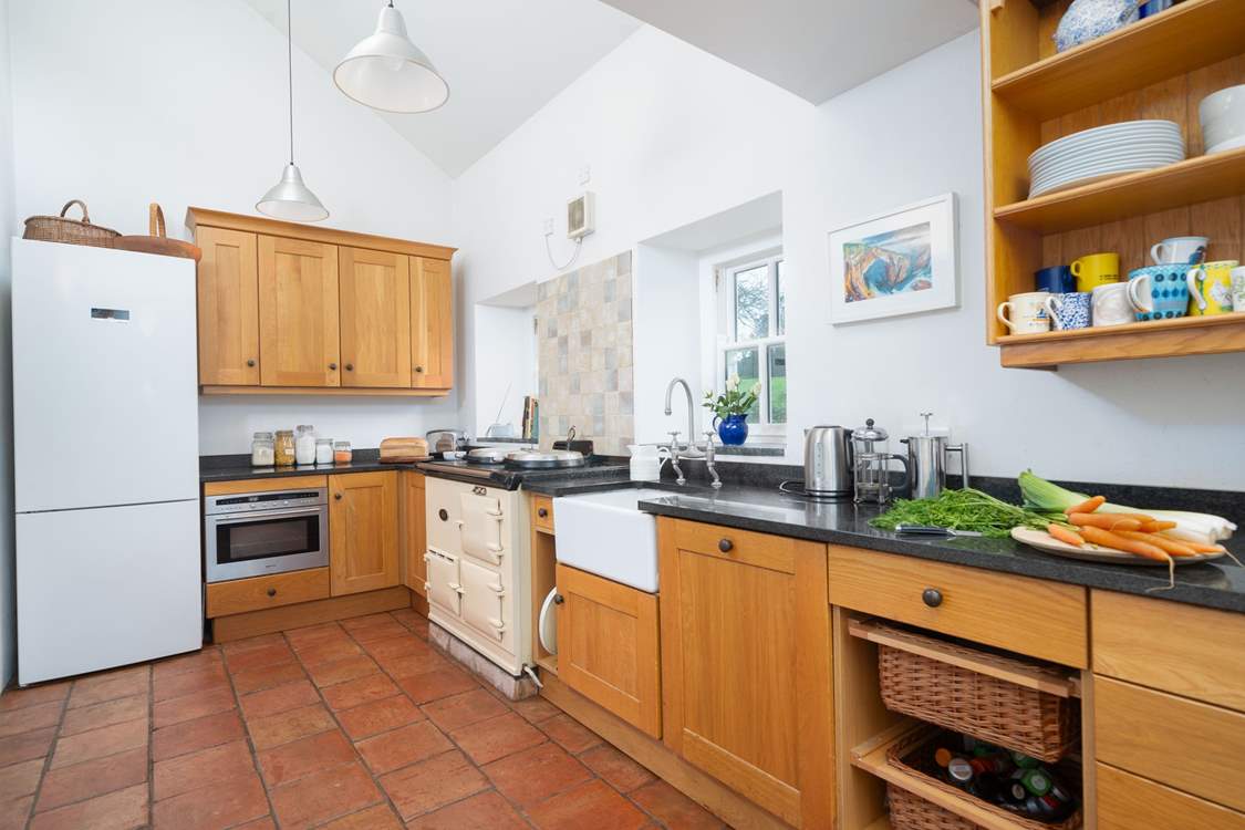 Enjoy cooking in the well-equipped, roomy kitchen. Try the splendid Aga.