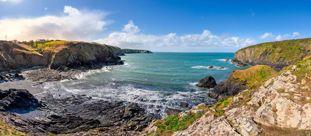 One of many local beaches, the pretty cove at Aberdraw, near Trefin.