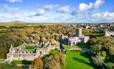 Magnificent St Davids Cathedral, the Bishops Palace and the coastline beyond.  - Thumbnail Image