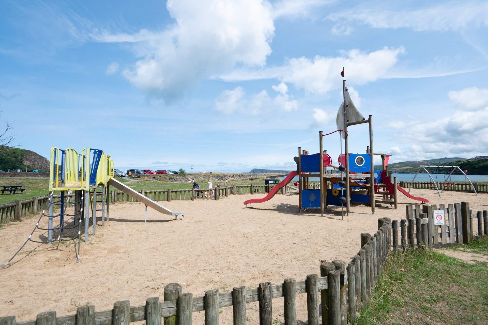 Next to the beach at Goodwick is the play park. The sea front cafe is great for a light lunch or delicious ice creams. 