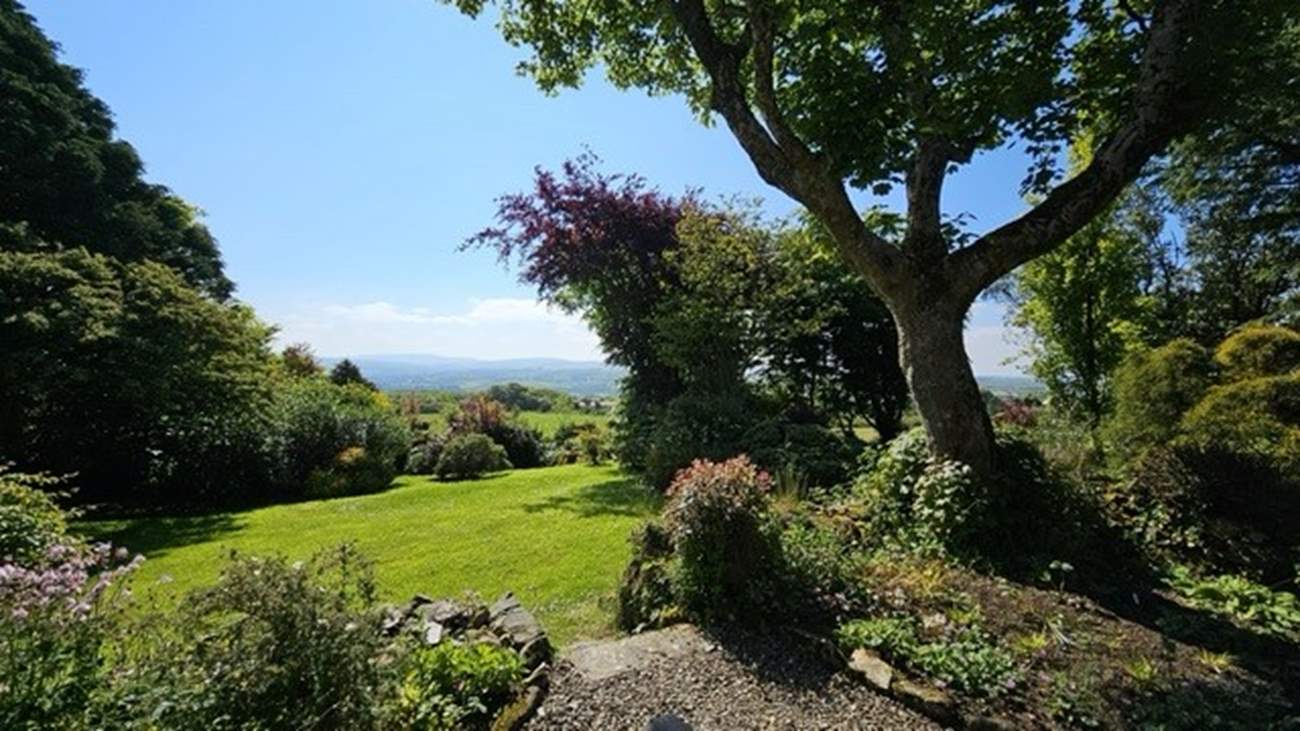 Take in the stunning scenery from the pretty gardens.