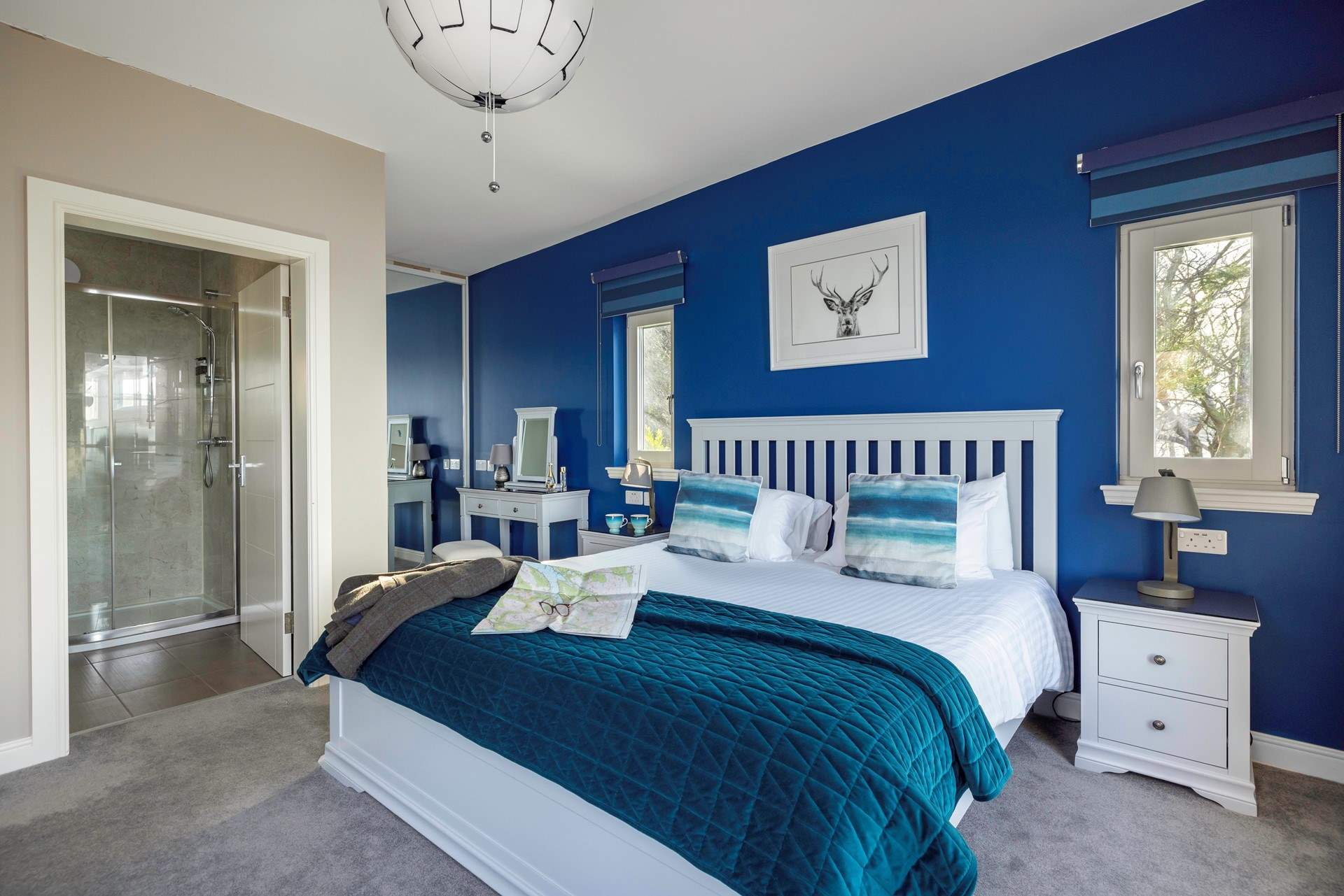 This luxurious bedroom, where you'll enjoy a peaceful slumber.