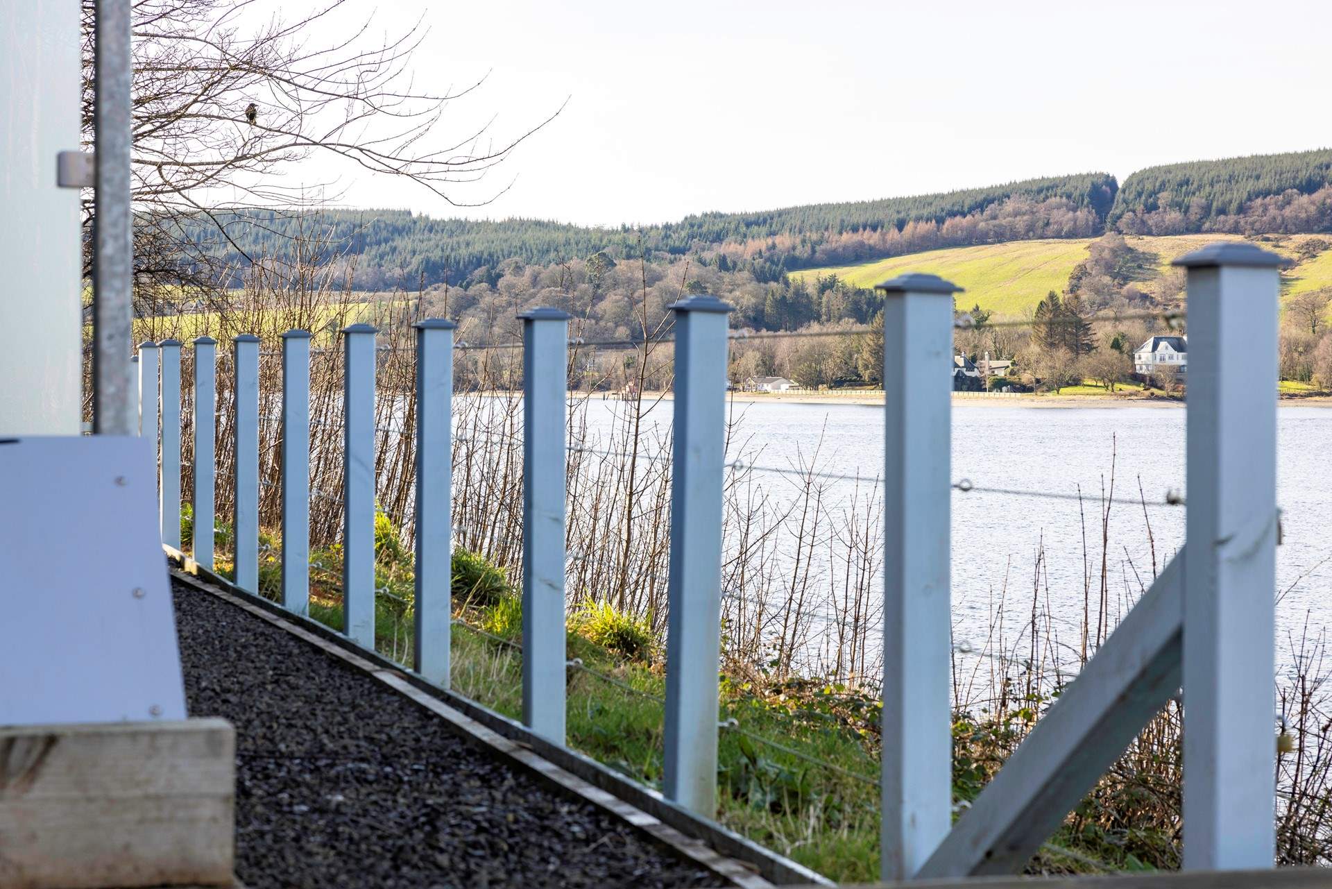 Walk around the side to the garden area.