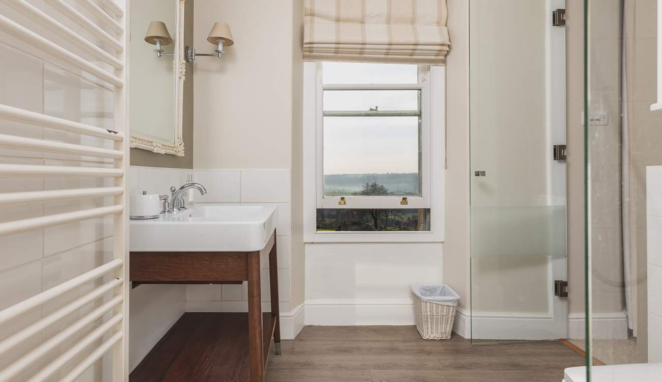 The stylish en suite shower-room. 