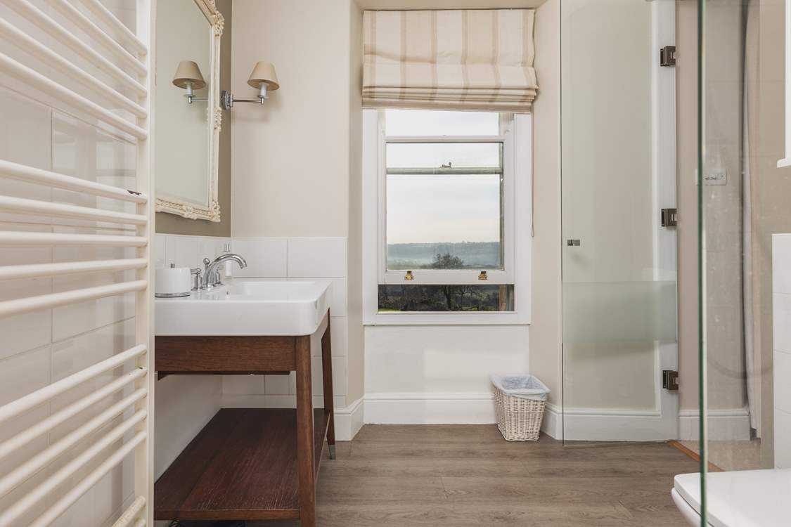 The stylish en suite shower-room.