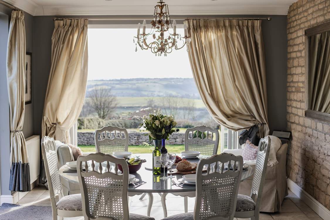 Dine in style whilst taking in your stunning countryside views. 