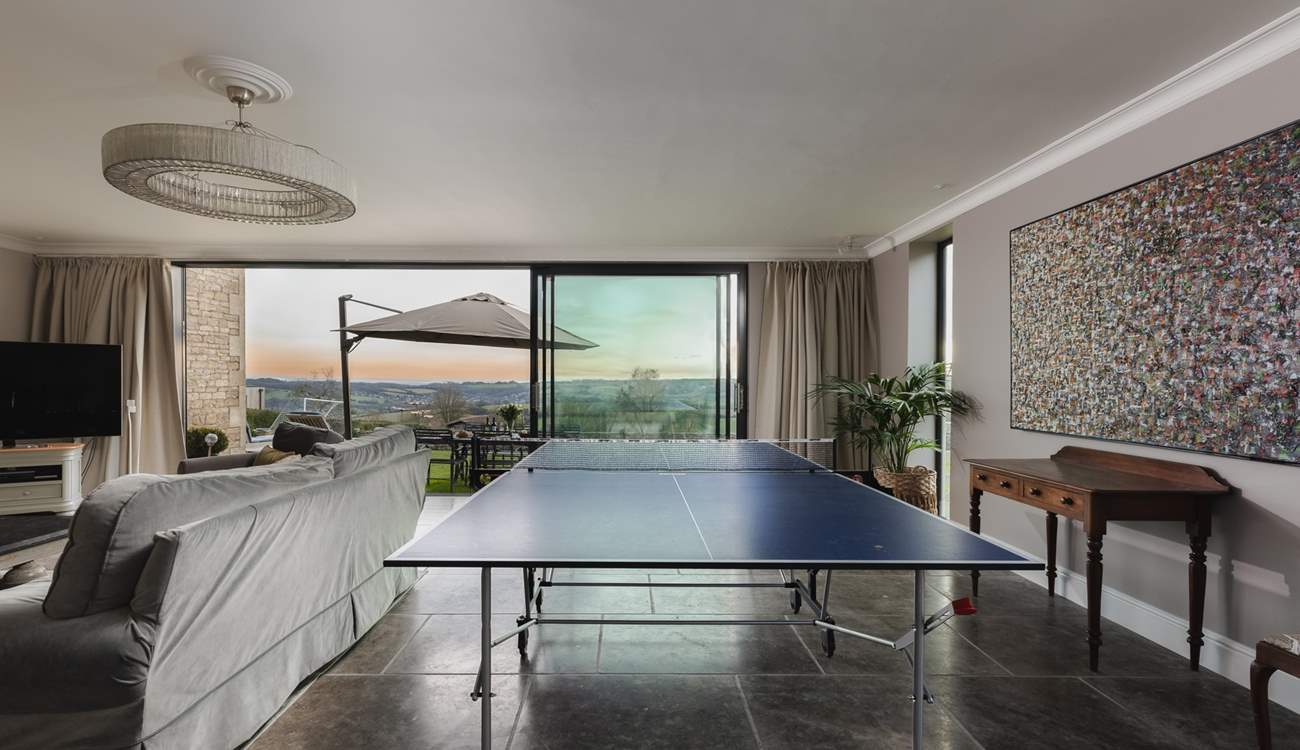 And for some after dinner fun, pull out the table-tennis table for a spot of ping pong!