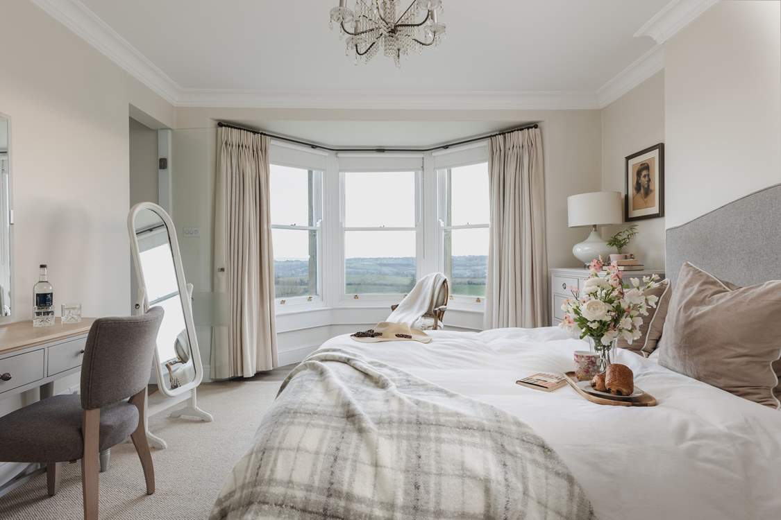 Take in the gorgeous views from the bay window with your morning tea.