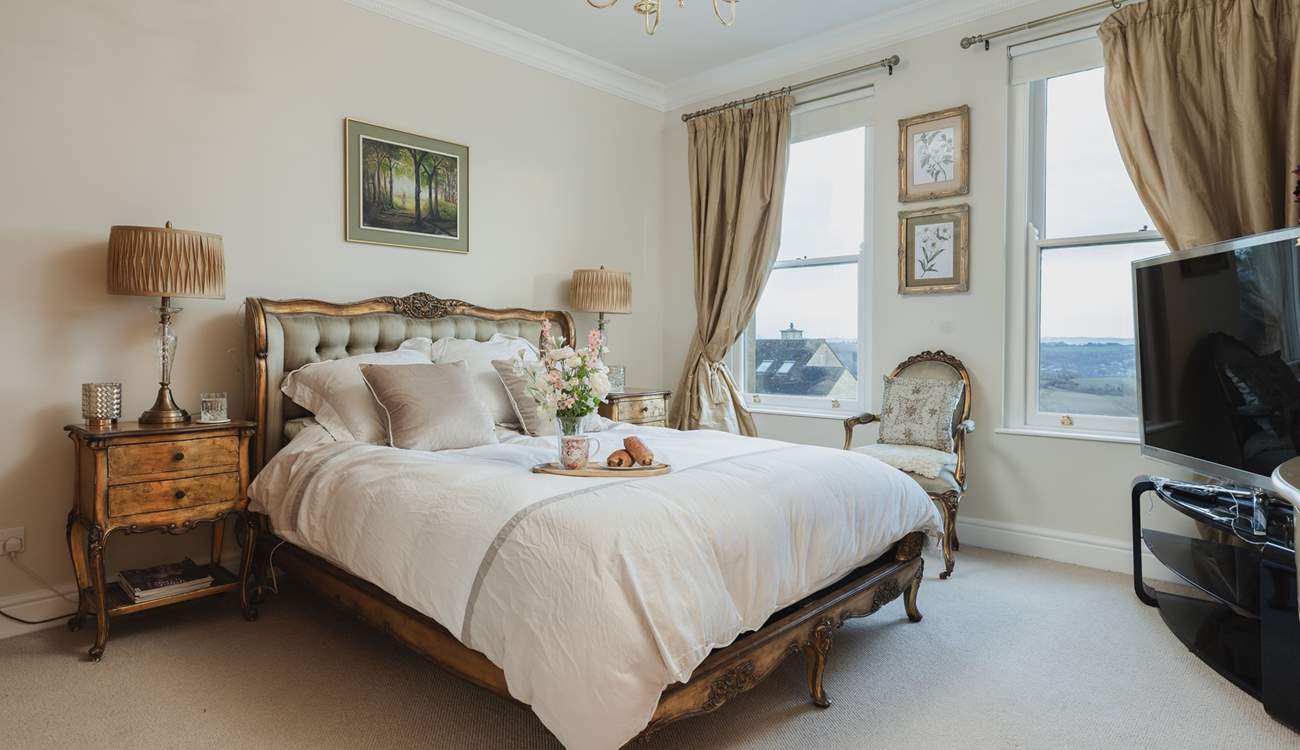 Bedroom 2 has wonderful views (there is no longer a TV in this room).