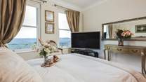 Breakfast in bed, why not you are on holiday!