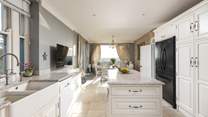 Looking towards the dining-area from the kitchen. 