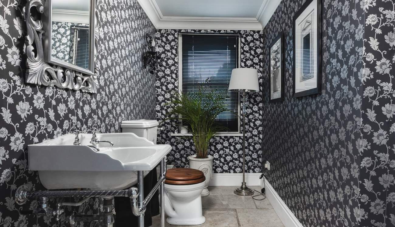 The handy ground floor cloakroom. 