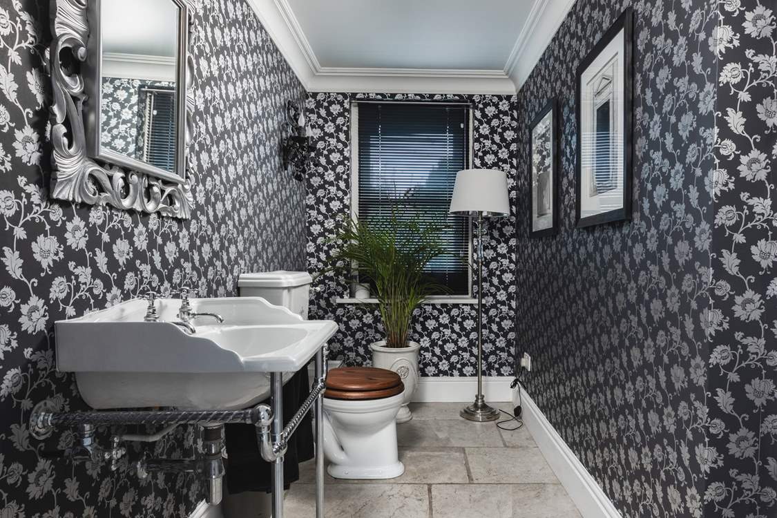 The handy ground floor cloakroom.