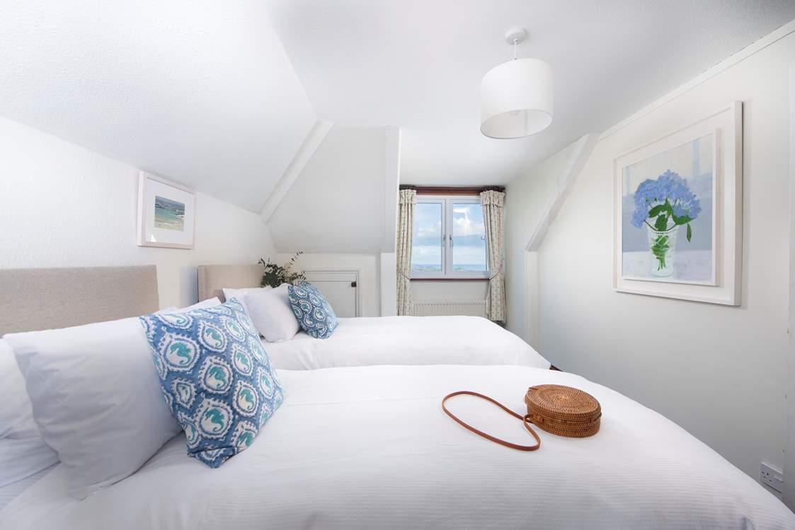 Bedroom 4 has 'zip and link' beds which can be made up as two singles or a super-king.