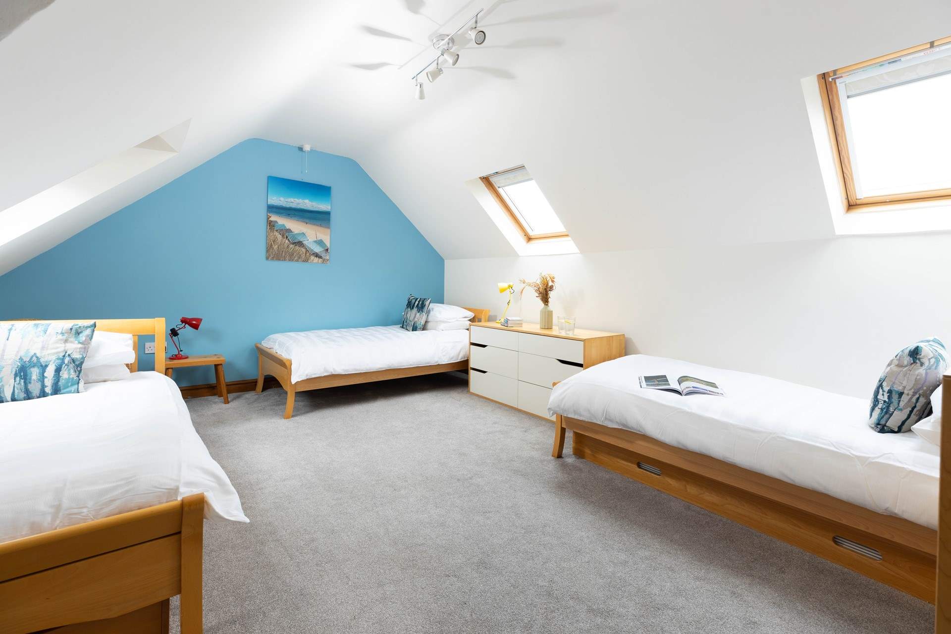 The family bedroom with space for three.