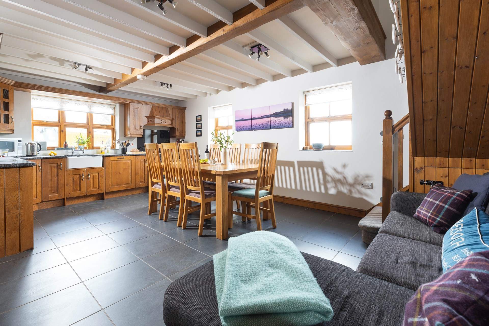 Relax and chat whilst the holiday chef prepares a feast.