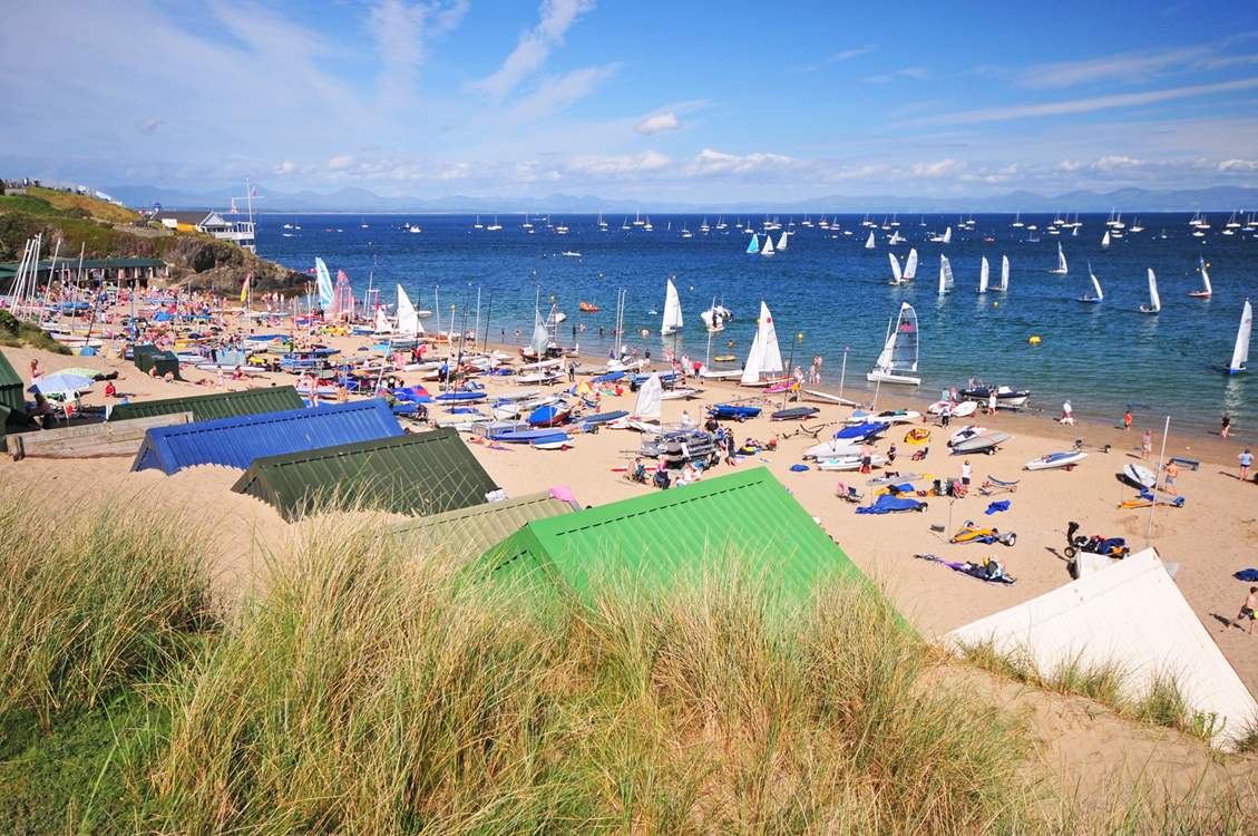Pretty beach at Abersoch.