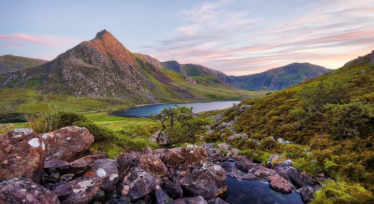 The stunning Snowdonia National Park. Spend a great day out on the rugged mountain. Catch the mountain train. 