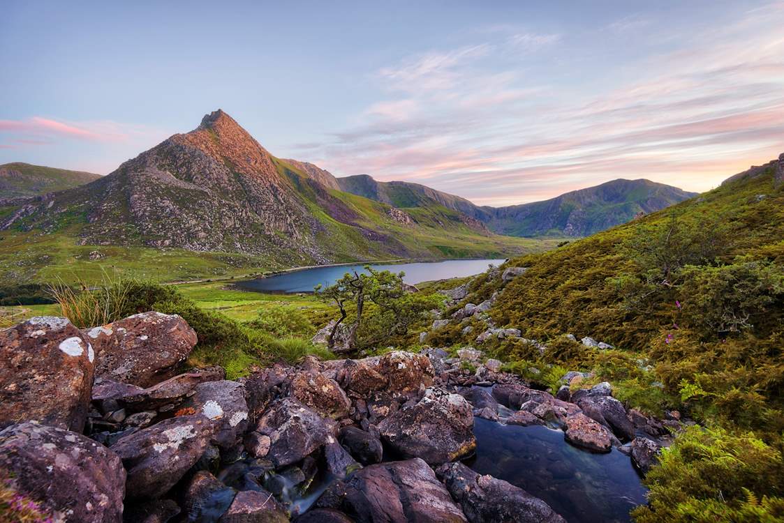 The stunning Snowdonia National Park. Spend a great day out on the rugged mountain. Catch the mountain train.