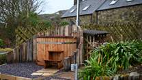 Enjoy the warming hot tub for sheer relaxation. 