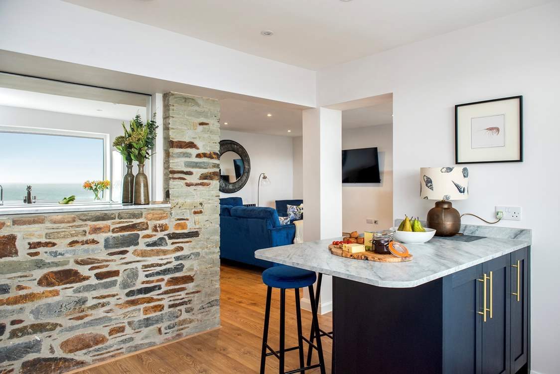 There is a semi-open plan feel to the living accommodation.