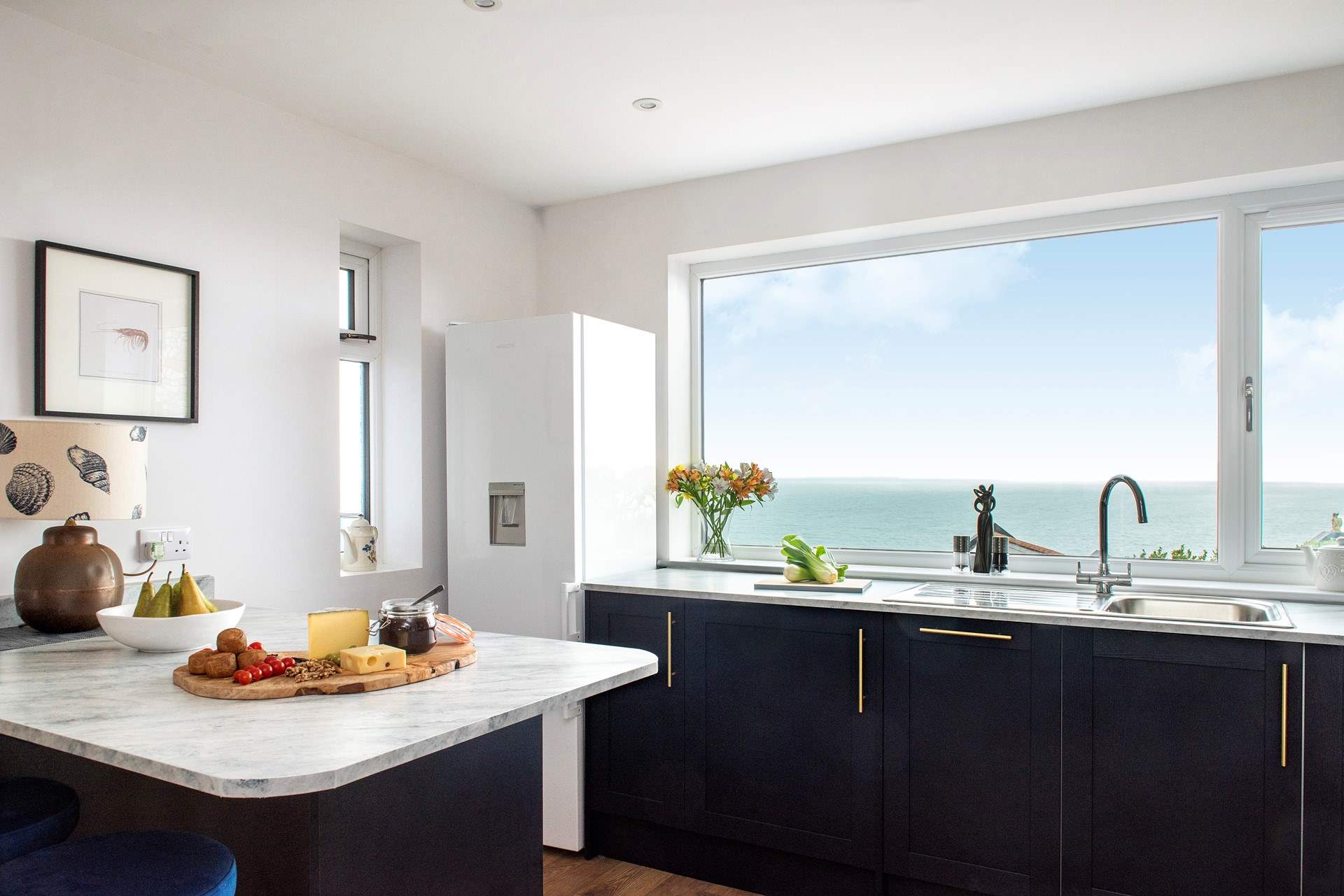 Linger a while at the kitchen sink to take in the view.