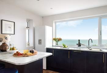 Linger a while at the kitchen sink to take in the view.