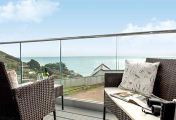 The balcony area is the place to sit out and soak in the view.