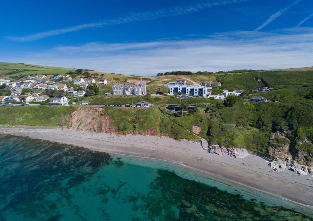 Thanckes Lodge, sits behind the terrace at Portwrinkle.