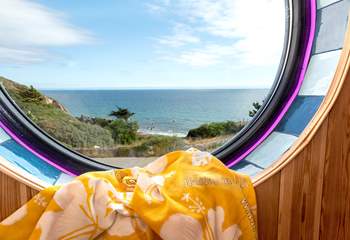 There's even a great view from the spa.