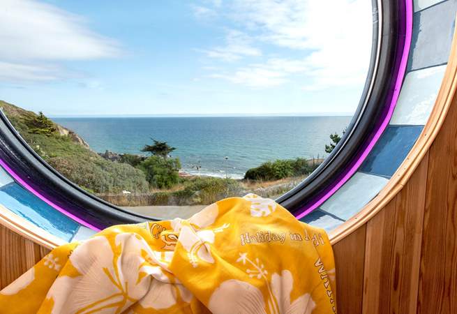 There's even a great view from the spa.