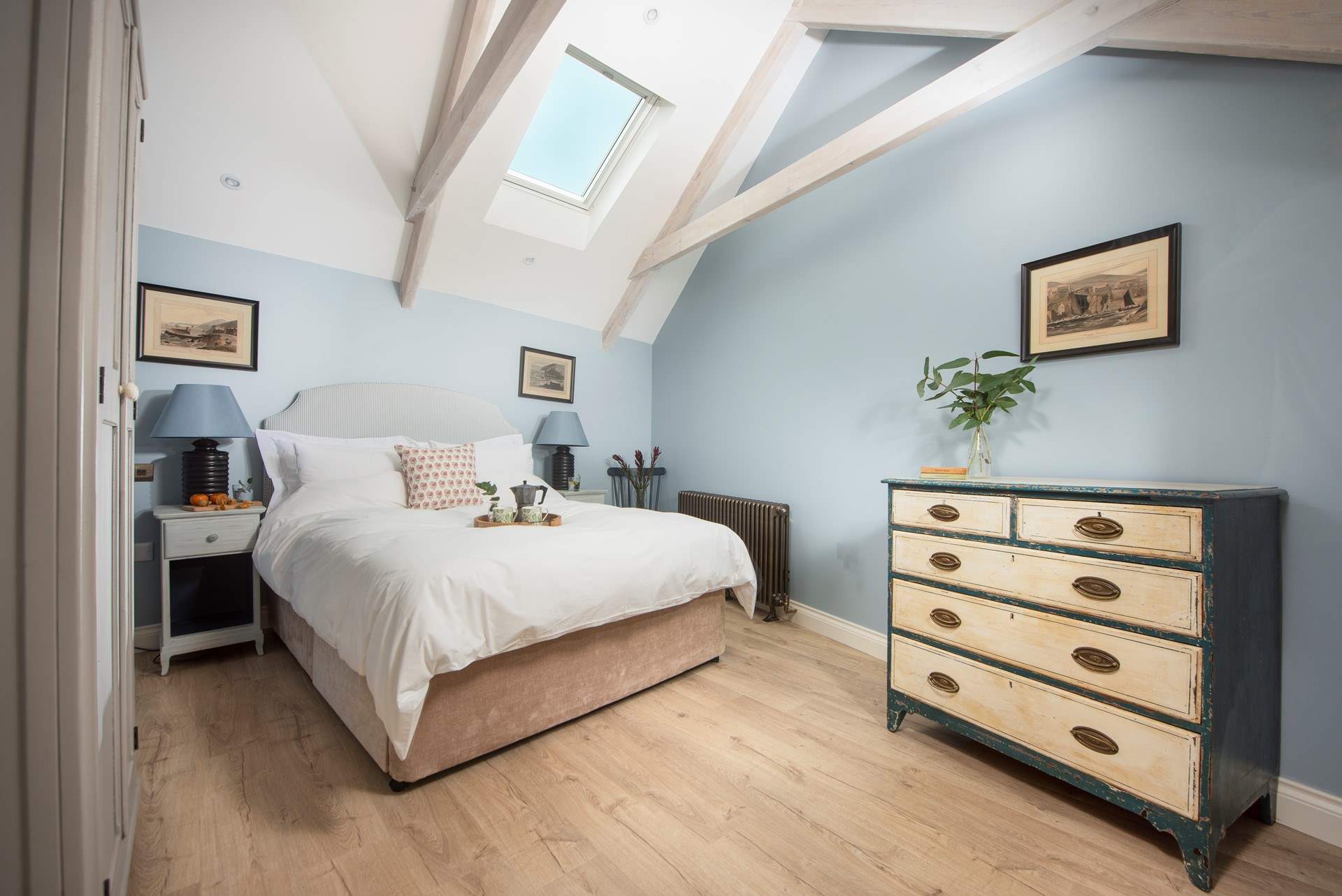 Two beautiful bedrooms await.