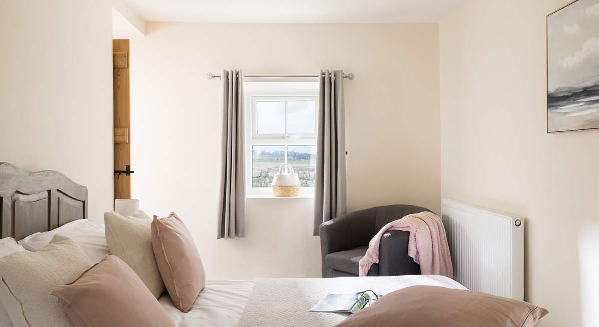 Bedroom one has fantastic views over the Northumberland countryside.