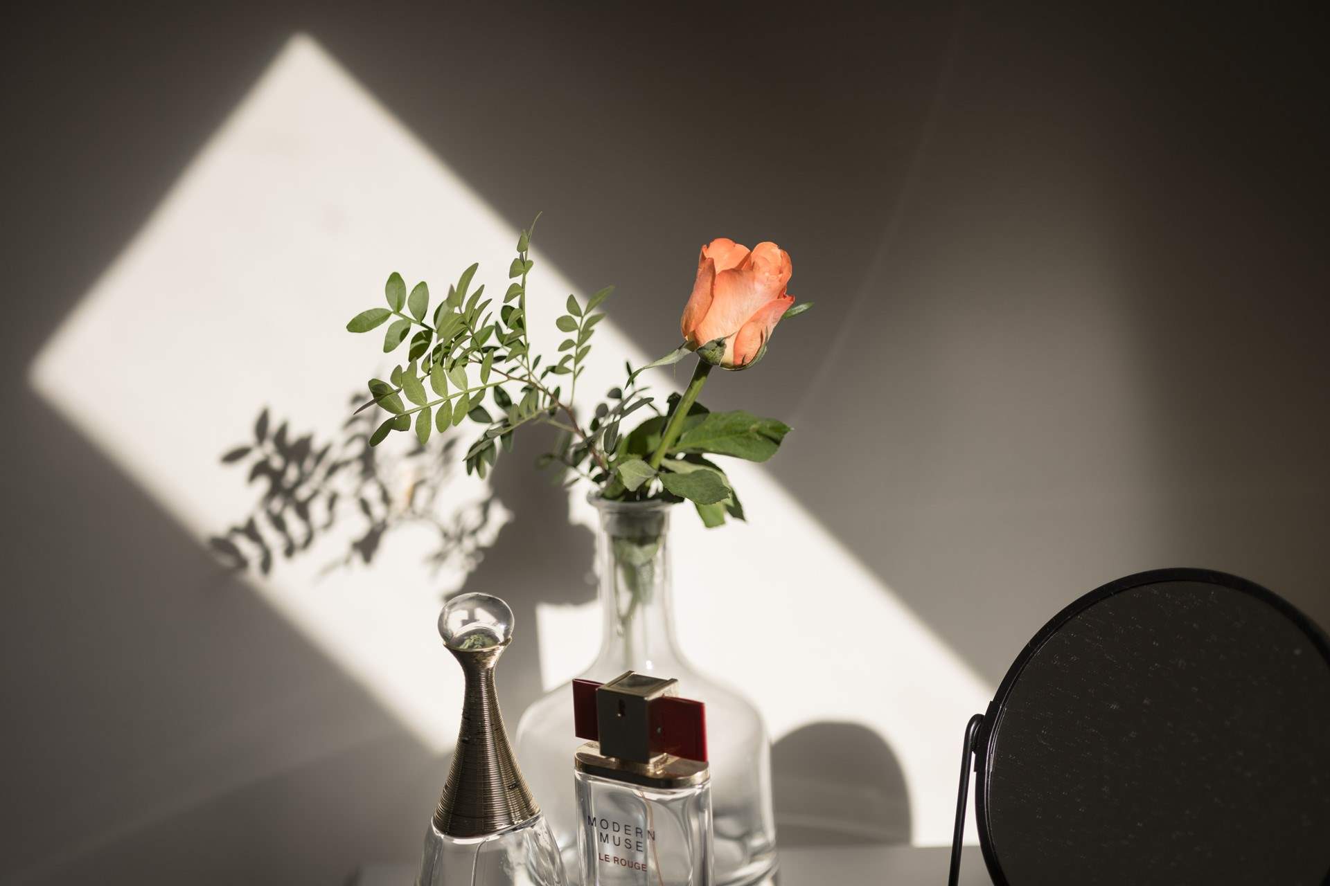 See the beautiful light beaming through the window.