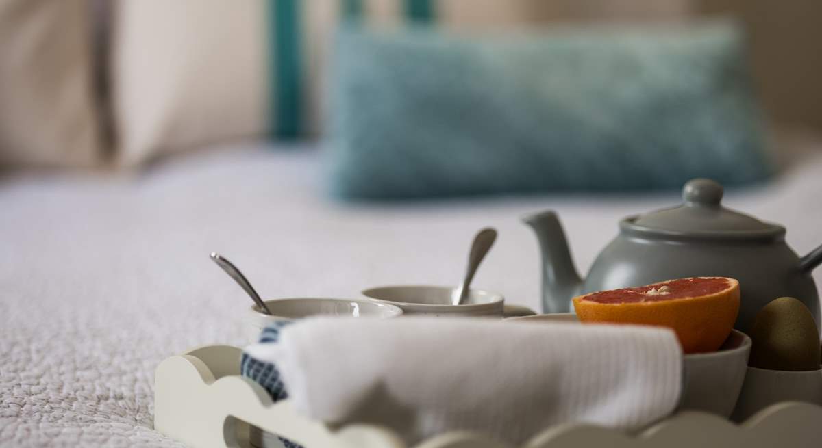 Indulge yourself with breakfast in bed.