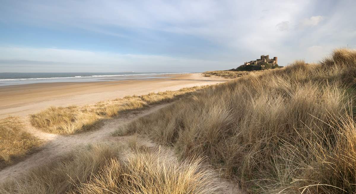 Visit historic Bamburgh Castle only five miles away.