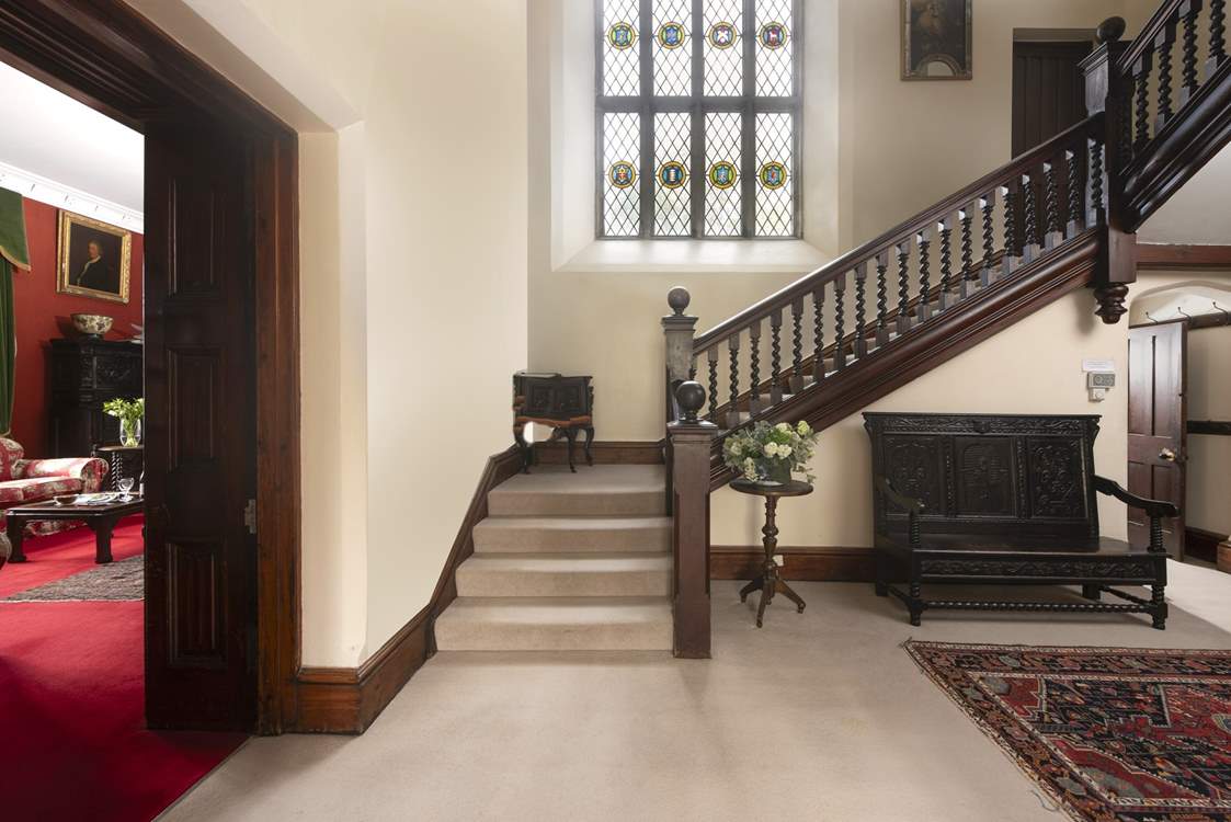 The magnificent staircase makes a real statement.