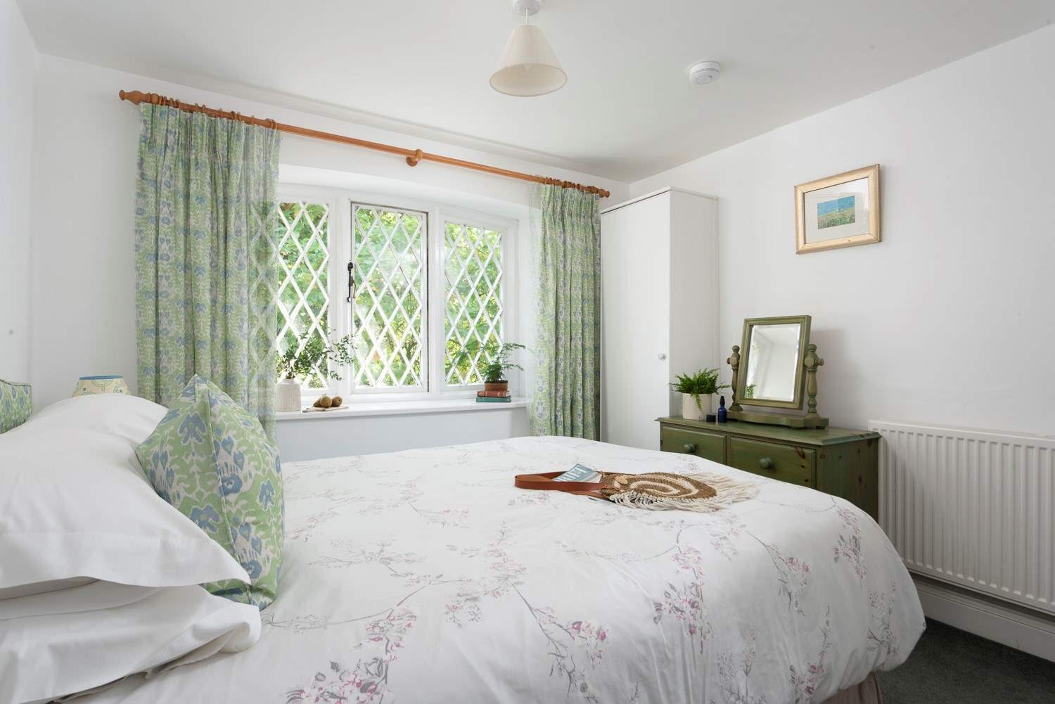 The view from the window overlooking the garden and river.