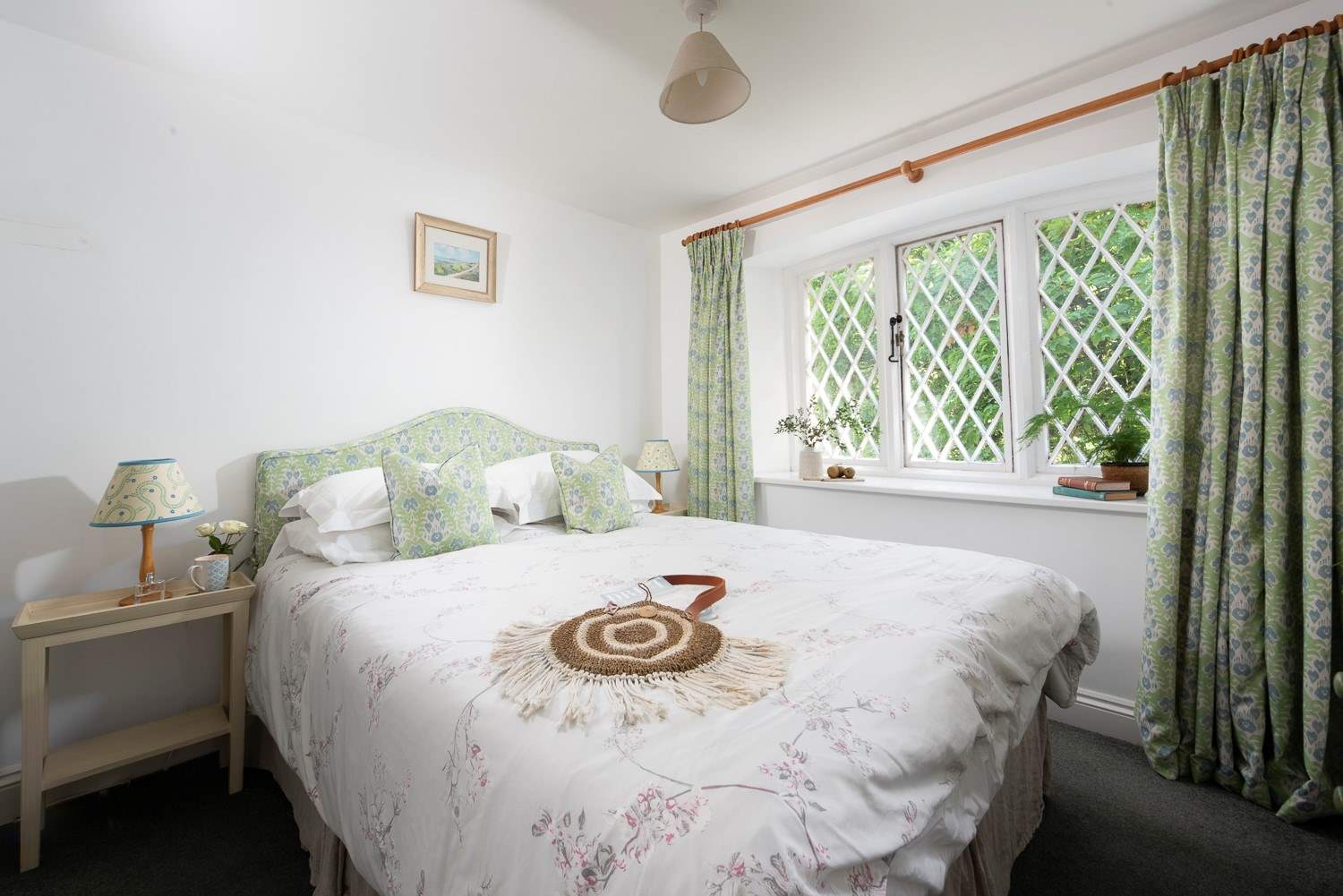 A king-size bed awaits.