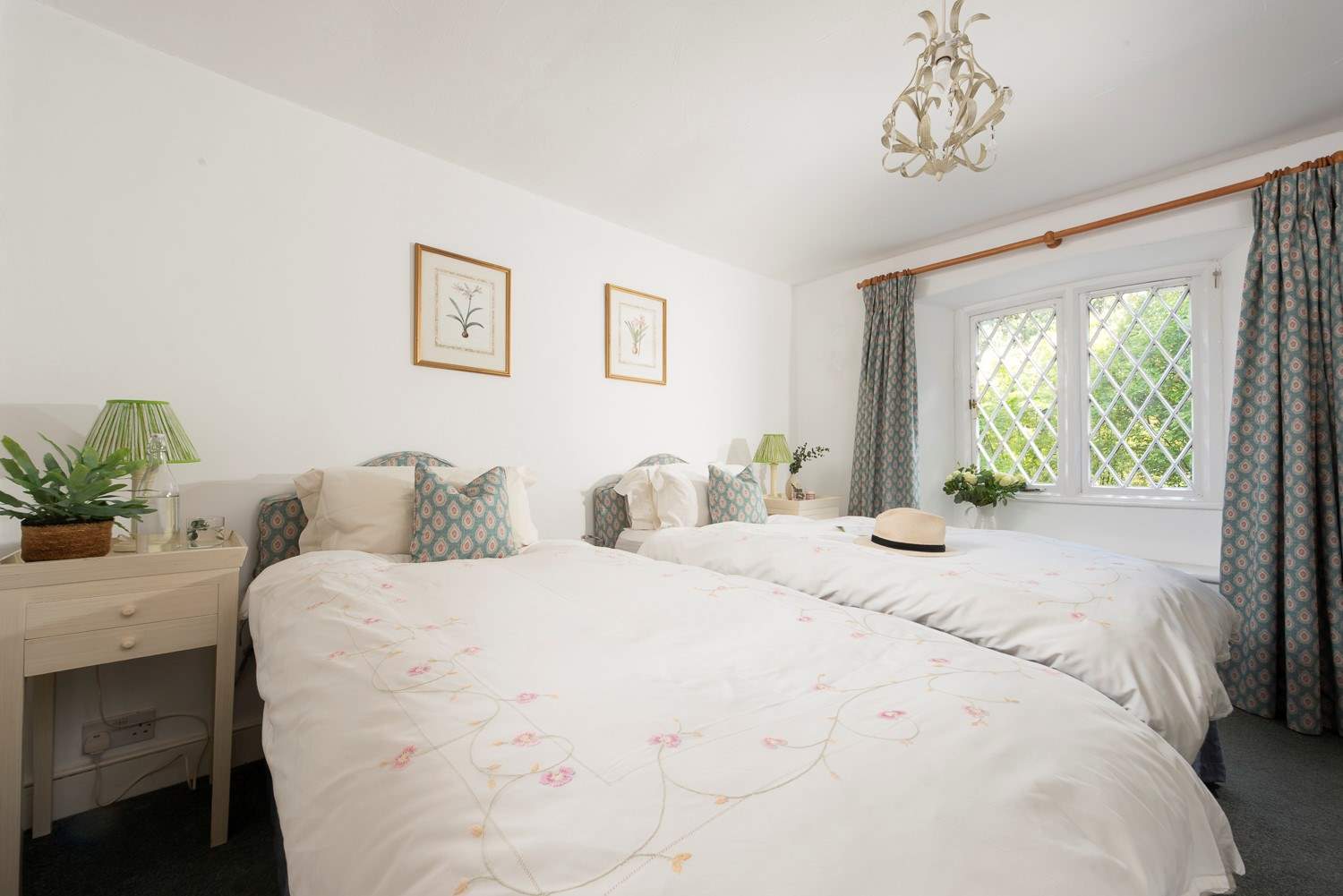 There are three pretty bedrooms at Lamellen Lodge.