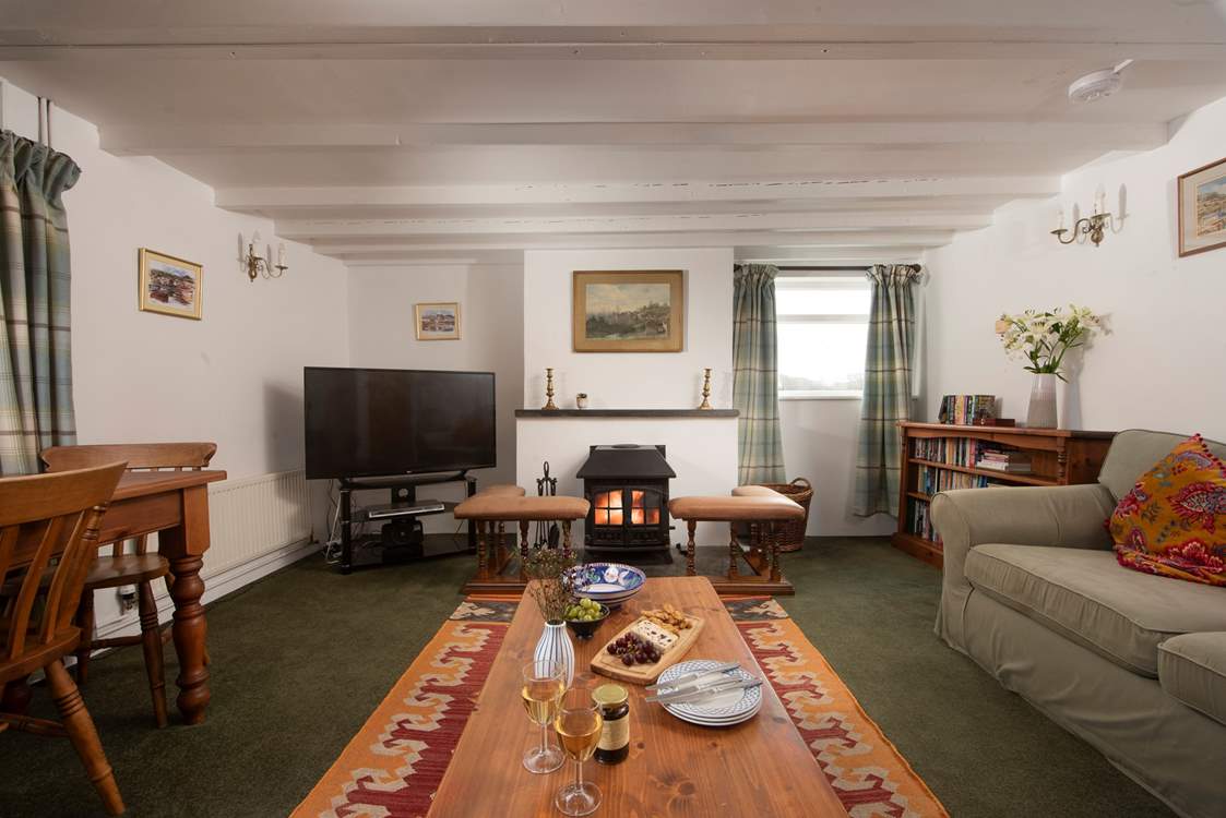 The toasty wood-burner makes this a perfect retreat all year round.