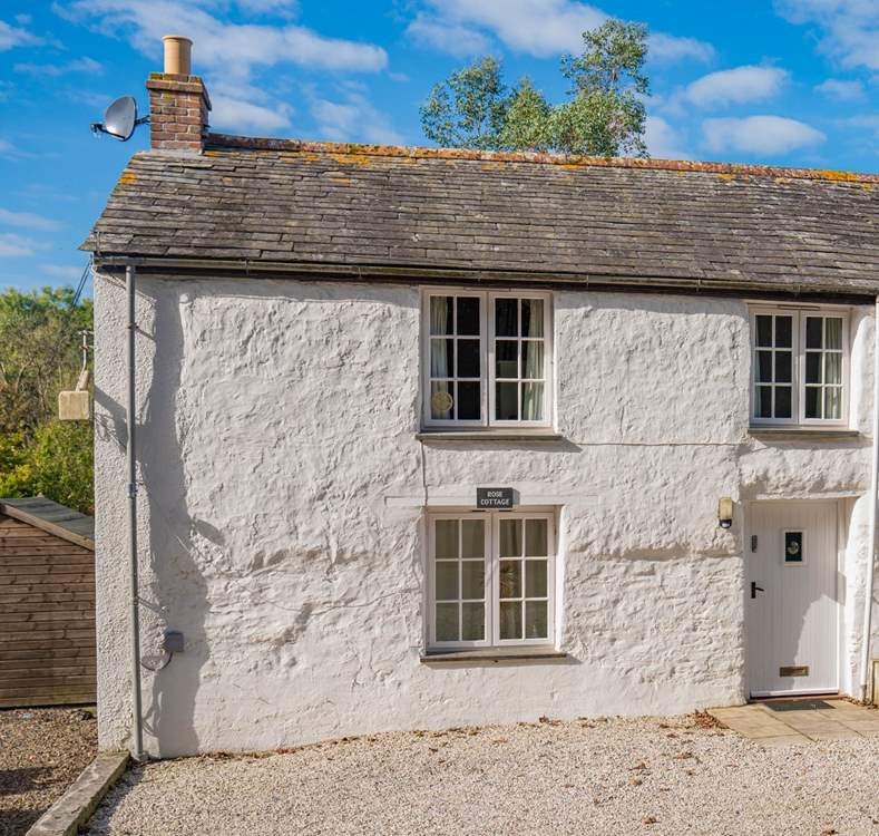Semi-detached Rose Cottage is the sweetest of Cornish cottages.