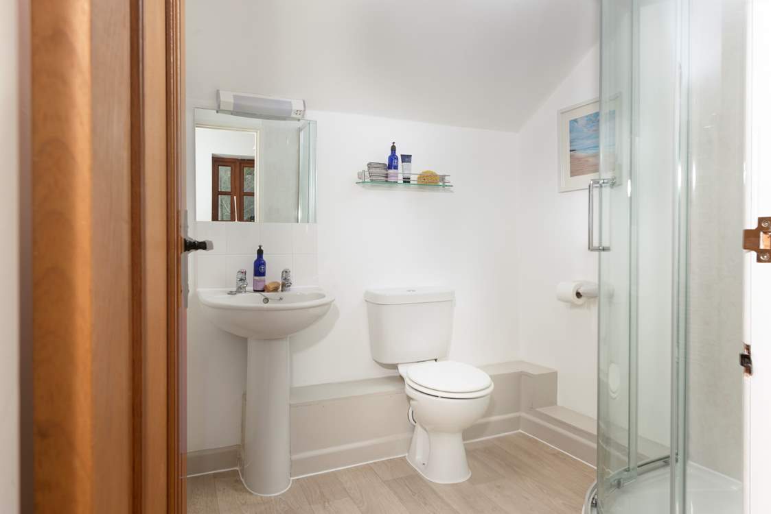 The shower-room sits close to bedrooms four and five.