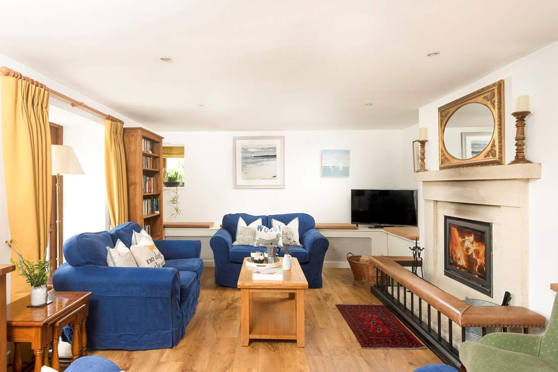 On chillier days, get the fire going and relax.