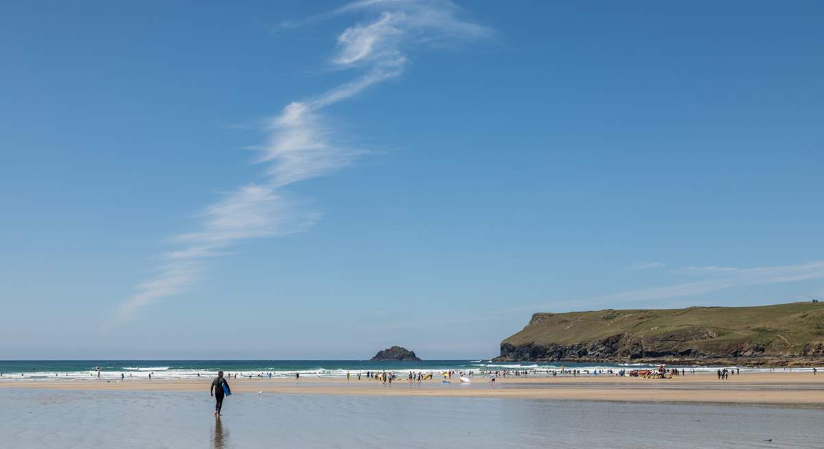 Beach days are a shoo-in when at Kelly Green Mill. Polzeath is stunning.