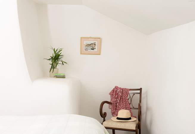 The cottage is full of character.