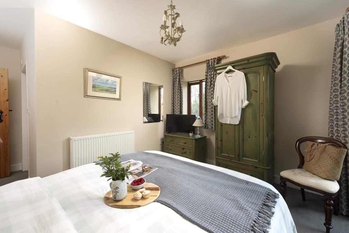 Bedroom one is located away from the other two bedrooms, perfect for those who want extra privacy.